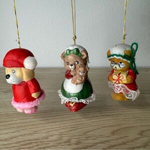 Jasco Lil Chimer Vintage Christmas Ornament Lot of‎ 3 Porcelain Bells Classic
